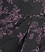 Color:Black Dark Lavender - Image 5 - Embroidered Jacquard Asymmetrical Square Neckline Short Sleeve Gown