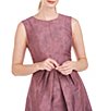 Color:Primrose - Image 4 - Stretch Jacquard Sleeveless Pleated Skirt Overlay Fit and Flare Dress