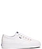 Color:White - Image 2 - Jump Kick Duo Leather Platform Hidden Wedge Sneakers