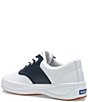 Color:White/Navy - Image 3 - Girls' School Days II Leather Lace-Up Sneakers (Youth)