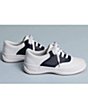 Color:White/Navy - Image 6 - Girls' School Days II Leather Lace-Up Sneakers (Youth)