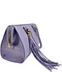 Color:Lilac - Image 4 - Soho Leather Barrel Tassel Satchel Bag