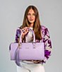 Color:Lilac - Image 6 - Soho Leather Barrel Tassel Satchel Bag