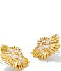Color:Gold White Crystal Mix - Image 1 - 14K Gold Dira Crystal Statement Stud Earrings