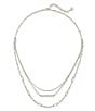 Color:Rhodium Plating - Image 2 - Addison Triple Strand Necklace