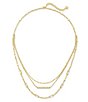 Color:14k Gold Plating - Image 2 - Addison Triple Strand Necklace