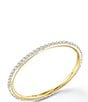 Color:White Diamond - Image 2 - Angelina 14k Yellow Gold Crystal Band Ring