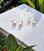 Color:Gold White Pearl - Image 3 - Ashton Pearl Stud Earrings