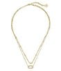 Color:Iridescent Drusy - Image 2 - Elisa Gold Multi Strand Necklace