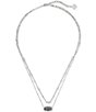 Color:Platinum Drusy - Image 2 - Elisa Gold Multi Strand Necklace