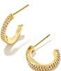 Color:Gold - Image 1 - Crystal Ella Huggie Hoop Earrings