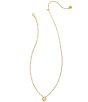 Color:Gold Iridescent Drusy - Image 2 - Framed Gold Tessa Drusy Satellite Short Pendant Necklace