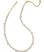 Color:Gold White Crystal - Image 2 - Jacqueline 14K Gold Crystal Tennis Collar Necklace