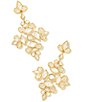 Color:Ivory Mix - Image 1 - Kinsley Statement Crystal Drop Earrings