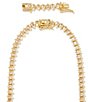 Color:Gold/CZ - Image 3 - Larsan Crystal Tennis Collar Necklace