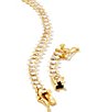 Color:Gold/CZ - Image 4 - Larsan Crystal Tennis Collar Necklace