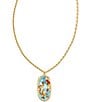 Color:Bronze Veined Turquoise Magnesite Red Oyster - Image 1 - Rae Gold Long Pendant Necklace