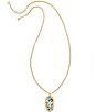 Color:Bronze Veined Turquoise Magnesite Red Oyster - Image 2 - Rae Gold Long Pendant Necklace