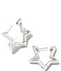 Color:Silver - Image 2 - Star Huggie Hoop Earrings