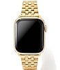 Color:Gold - Image 1 - Women's Alex 5 Link Gold Stainless Steel Bracelet Apple Watch Band