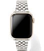 Color:Stainless Steel - Image 1 - Women's Alex 5 Link Stainless Steel Bracelet Apple Watch Band