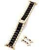 Color:Gold/Black - Image 2 - Women's Dira 5 Link Gold & Black Stainless Steel Bracelet Apple Watch Band
