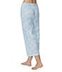 Color:Blue Dot - Image 2 - Jersey Knit Textured Spots Coordinating Cropped Sleep Pants