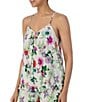 Color:Large Floral - Image 4 - Large Floral Print Woven Sleeveless V-Neck Sleep Top