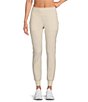 Color:Birch - Image 1 - High Rise Slim Sueded Jersey Moisture Wicking Pull-On Joggers