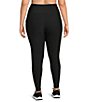 Color:Black - Image 2 - Plus Size High Rise Moisture Wicking Ankle Leggings