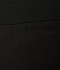 Color:Black - Image 3 - Plus Size High Waisted Wide Leg Knit Pants