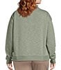 Color:Lilly Pad Green - Image 2 - Plus Size Long Sleeve Mock Neck Half Zip Ribbed Pullover