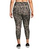 Color:Toffee Swirl - Image 2 - Plus Size Toffee Swirl Print High Rise 7/8 Leggings