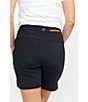 Color:Black - Image 2 - Tailored & Trim Side Slit Pull-On Bermuda Golf Shorts