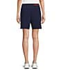 Color:Navy - Image 2 - Tailored & Trim Side Slit Pull-On Bermuda Golf Shorts