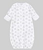 Color:White - Image 1 - Baby Boys Newborn Long Sleeve Cotton Tail Gown