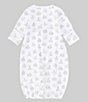 Color:White - Image 2 - Baby Boys Newborn Long Sleeve Cotton Tail Gown
