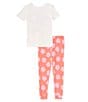 Color:Pink - Image 2 - Little Girls 2T-4T Peppa Pig 4-Piece Pajama Set