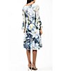 Color:Painted Petal - Image 2 - Bell Sleeve V-Neck Floral Print Dress