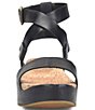 Color:Black - Image 5 - Yadira Leather Ankle Strap Platform Sandals