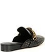 Color:Black - Image 2 - Chelsea Leather Studded Chain Detail Mules