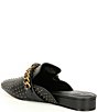 Color:Black - Image 3 - Chelsea Leather Studded Chain Detail Mules