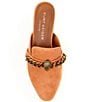 Color:Rust - Image 5 - Chelsea Suede Chain Detail Mules