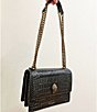 Color:Black - Image 5 - Crocodile Embossed Crossbody Bag