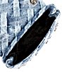 Color:Denim - Image 3 - Denim Crystal Embellished Mini Kensington Crossbody Bag