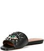 Color:Black - Image 4 - Crystal Embellished Eye Flat Slide Sandals