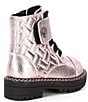 Color:Pink - Image 2 - Girls' Kensington Metallic Leather Strap Boots (Toddler)