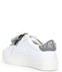 Color:White - Image 3 - Girls' Laney Rhinestone Bow Sneakers (Youth)