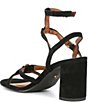 Color:Black - Image 3 - Hampton Block Heel Suede Gladiator Sandals