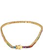 Color:Rainbow - Image 2 - Jewel Rainbow Tennis Collar Necklace
